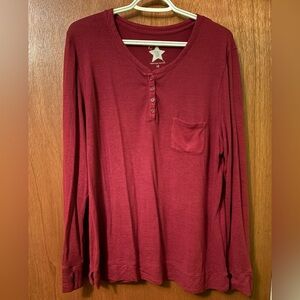 Women’s Denver Hayes Red Henley Sweater US L
